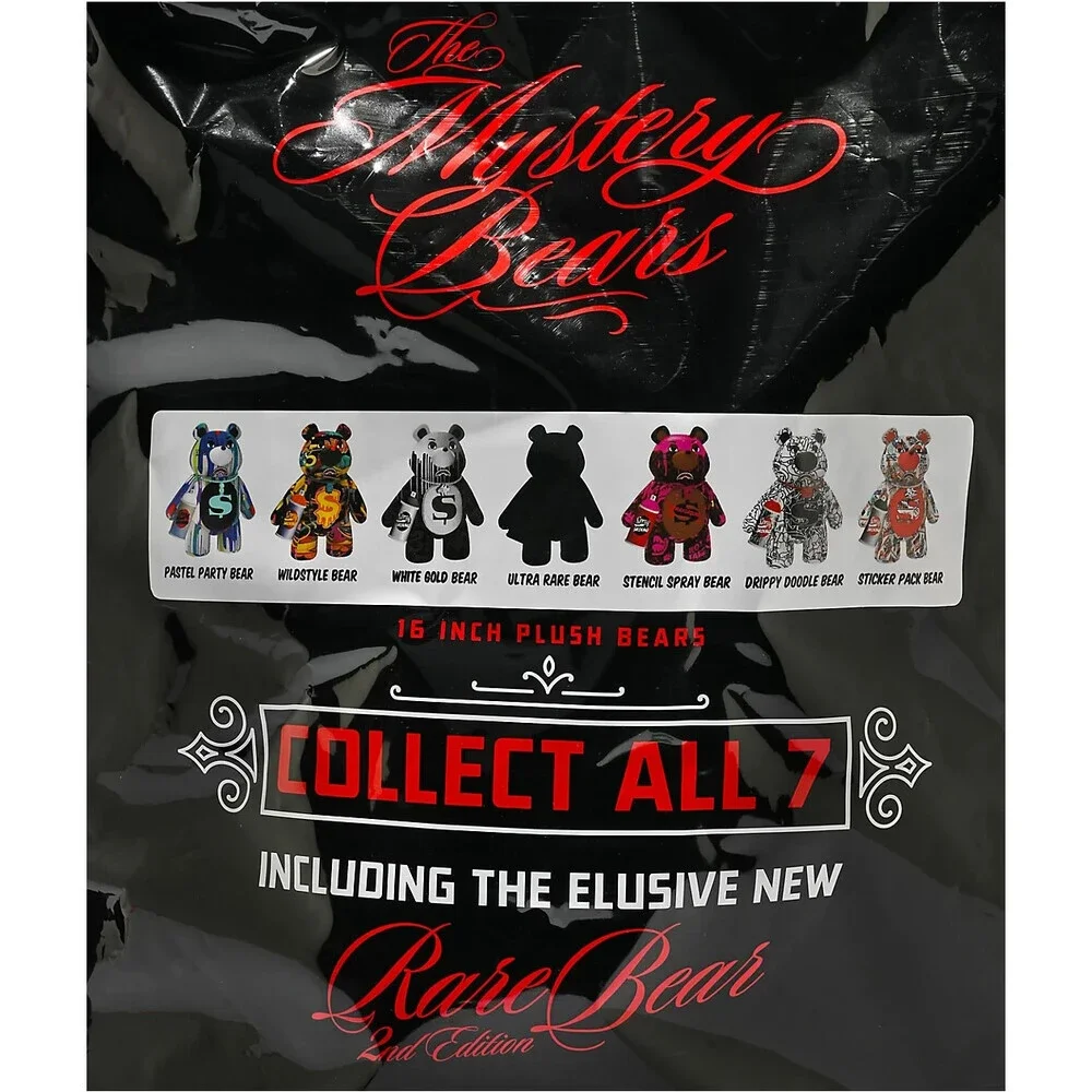Sprayground Mystery Bag 7-Rare Bears Backpack 16 in Multicolor Stuffed SPR195